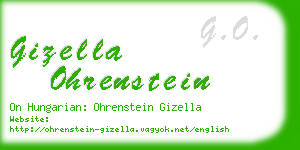 gizella ohrenstein business card